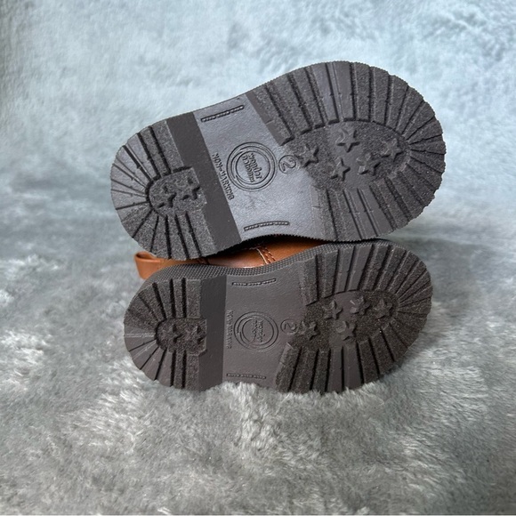 Wonder Nation Hiker Boots Baby Toddler Girls Size 2 Brown‎ Side Zip Booties - Picture 8 of 9